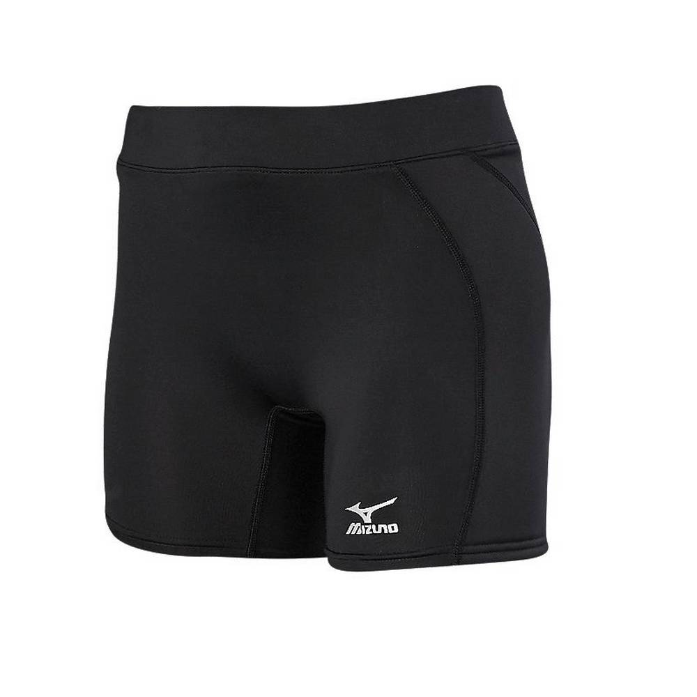 Womens Mizuno Low Rise Padded Sliding Shorts Black Philippines (CROLMP734)